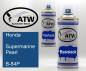 Preview: Honda, Supermarine Pearl, B-84P: 400ml Sprühdose + 400ml Klarlack - Set, von ATW Autoteile West.